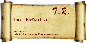 Tani Rafaella névjegykártya